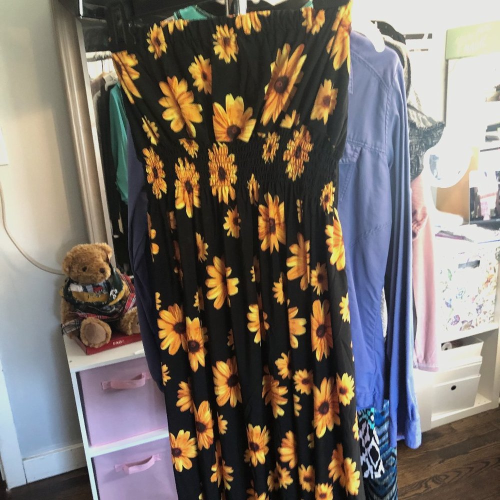 Sleeveless Sunflower Dress